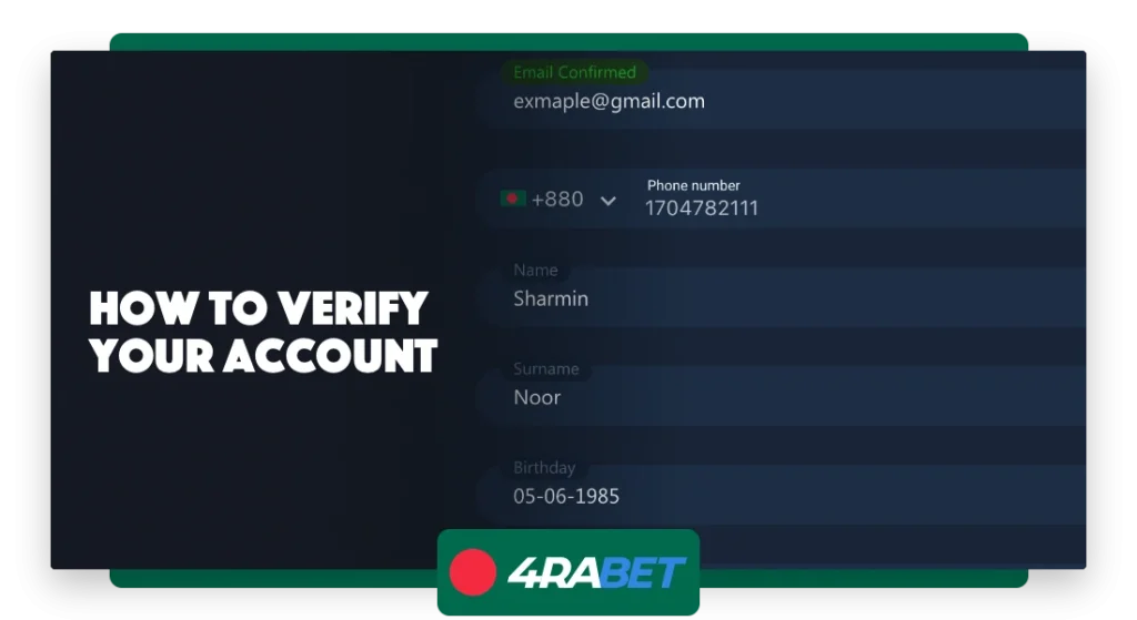 4rabet How to Verify Account